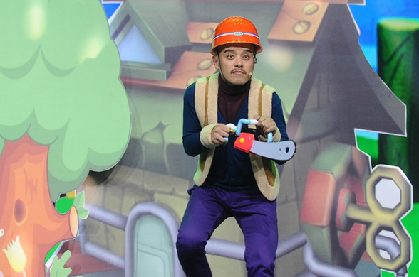 熊出没请注意 真人版光头强空降《中国梦想秀